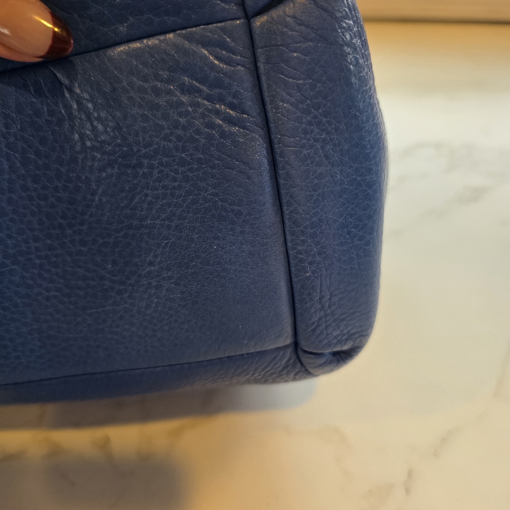 Coach Blue Pebbled Leather Hobo Bag - Picture 7 of 13